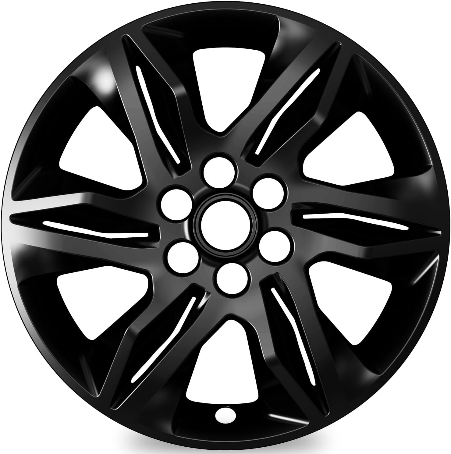 4-Pack 18 inch Wheel Skins Compatible with Chevrolet Chevy Blazer 2019 2020 2021 2022, Trim Level: L/LT, GM Wheel OE PN:42497174, Bright Black Color Wheel Cover
