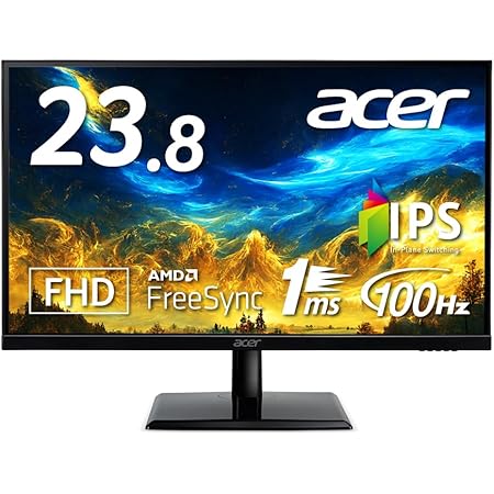 日本エイサー Acer スタンダードモニター 23.8インチ IPS フルHD 100Hz 1ms スピーカー・ヘッドホン端子搭載 HDMI1.4 AMD FreeSync EK241YEbmix
