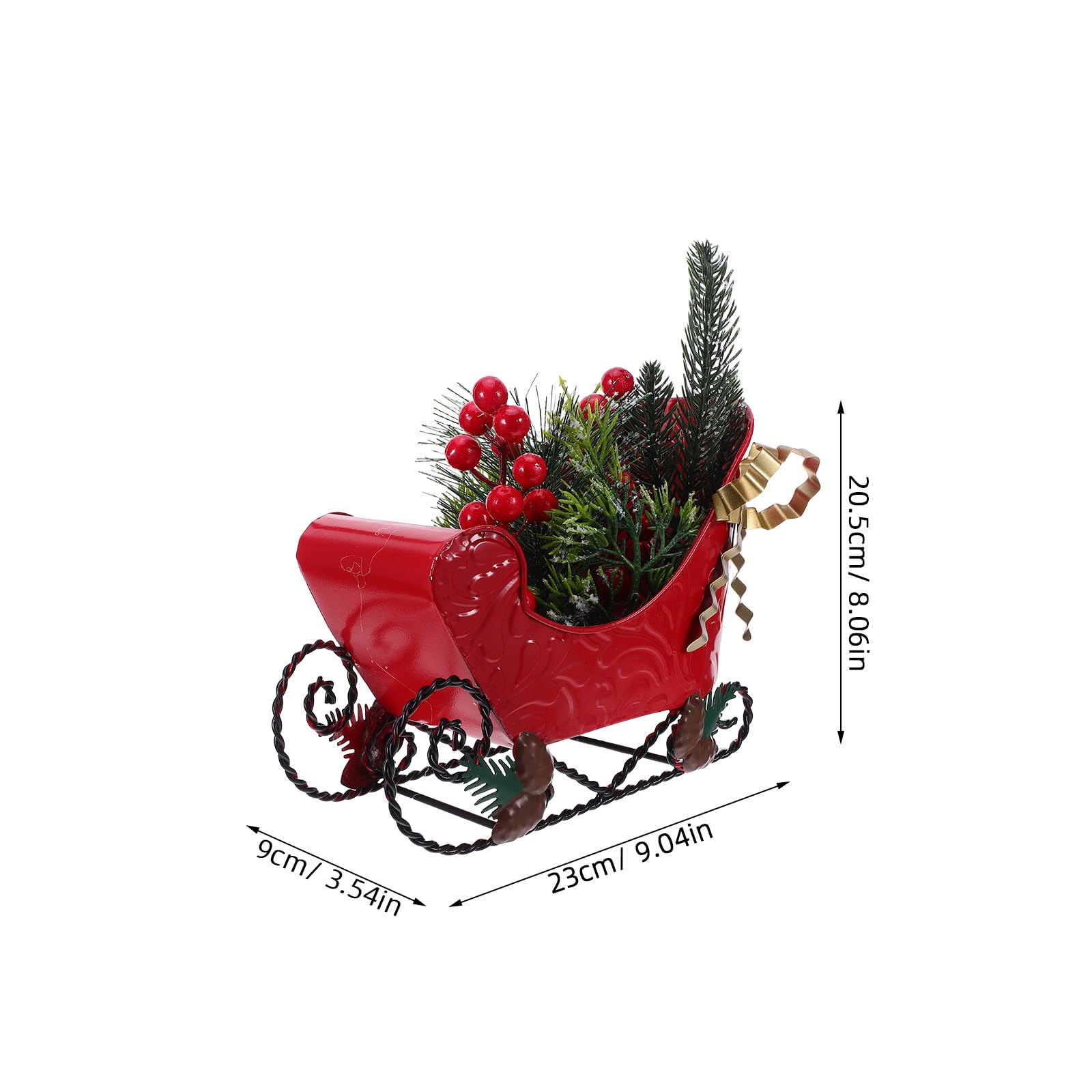 Gadpiparty Adorno de Trineo navideño: decoración de Escritorio para Fiestas navideñas, Adornos Colgantes navideños, Regalo Festivo - Rojo
