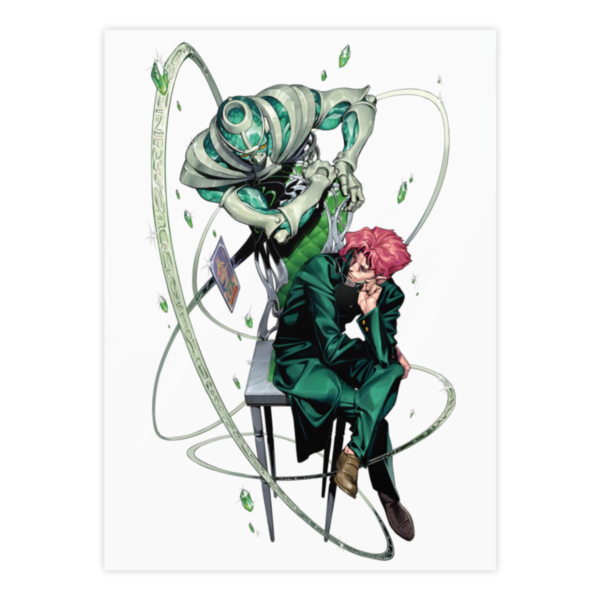 Amazon.co.jp: ステッカー ジョジョの奇妙な冒険 花京院典明 人気 Logo