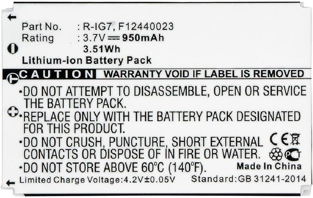 Remote Control Battery, Works with Logitech Harmony One Advanced Remote Control, (Li-Ion, 3.7V, 950 mAh) Ultra High Capacity Battery