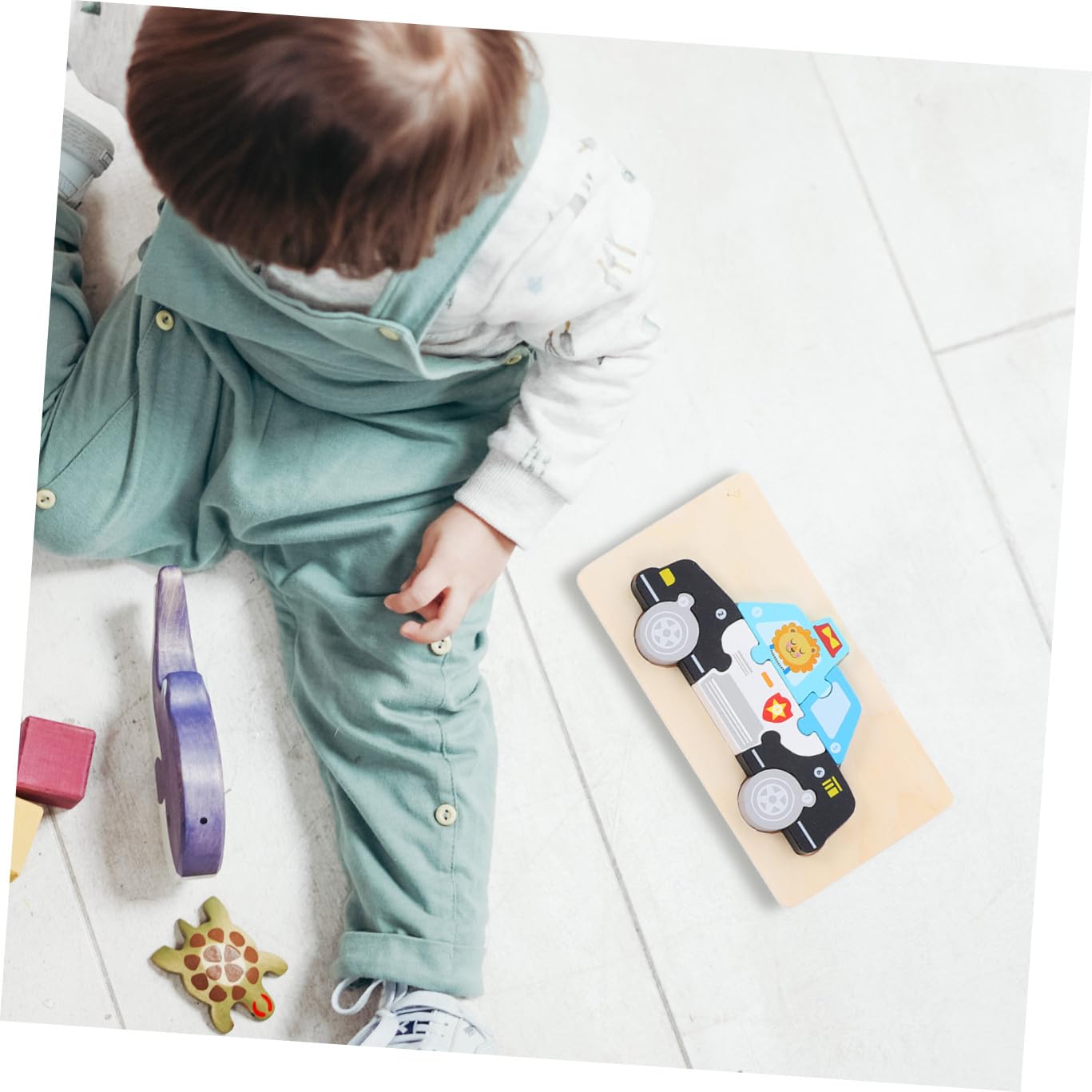 Puzzle 3d in Legno per Bambini, Set da 5, Cartoni Educativi | Bordi Lisci e Angoli Arrotondati, Aiuta la Coordinazione Occhio-mano, Design Stereoscopico