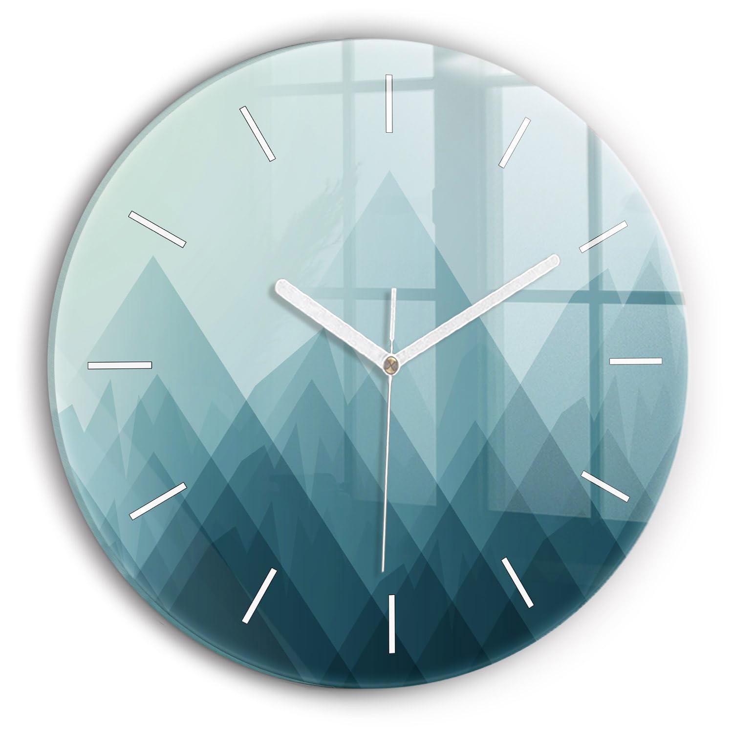 Horloge en verre sans bruit Wallfluent 30 cm pour retrouver le calme avec style moderne