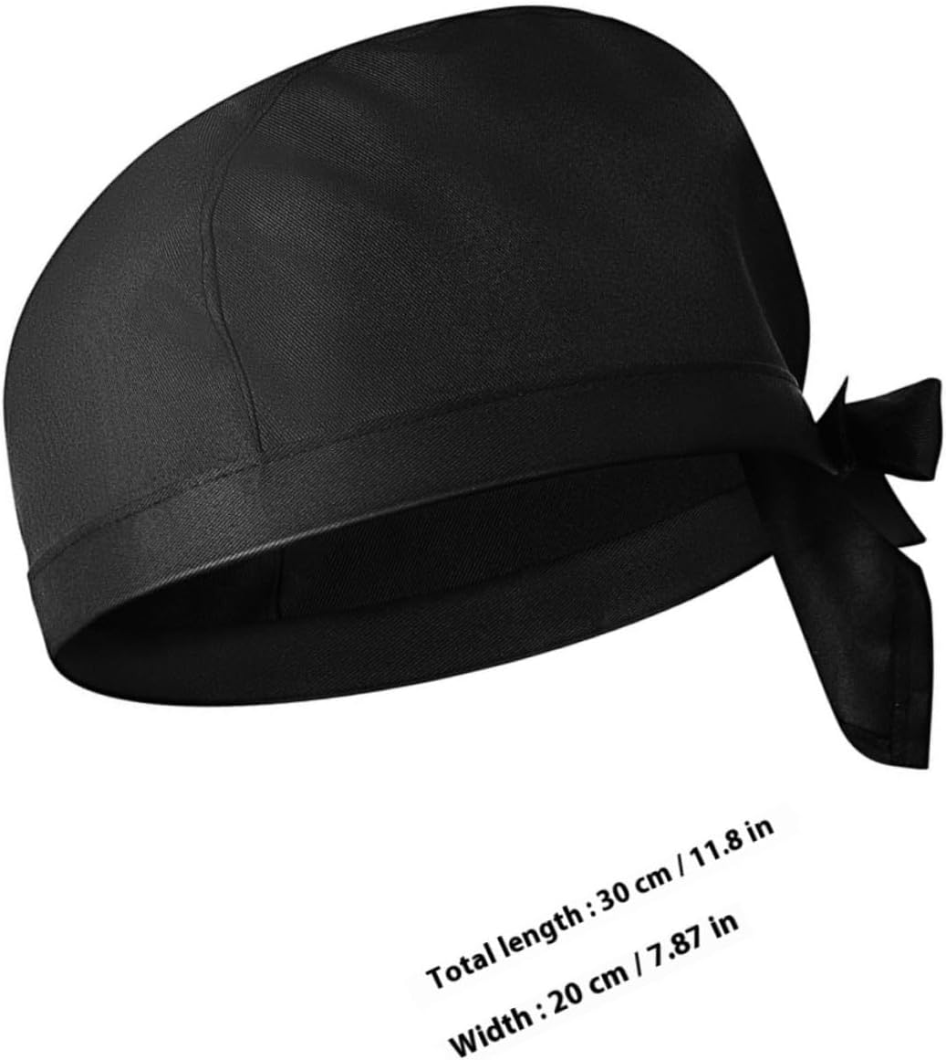 GLEAVI 9pcs Black Cotton Chef Hats Kitchen Working Hat Breathable Unisex Restaurant Cooking Uniform Caps for Food Service