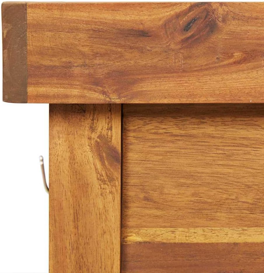 vidaXL Garden Work Bench with Zinc Top Solid Acacia Wood