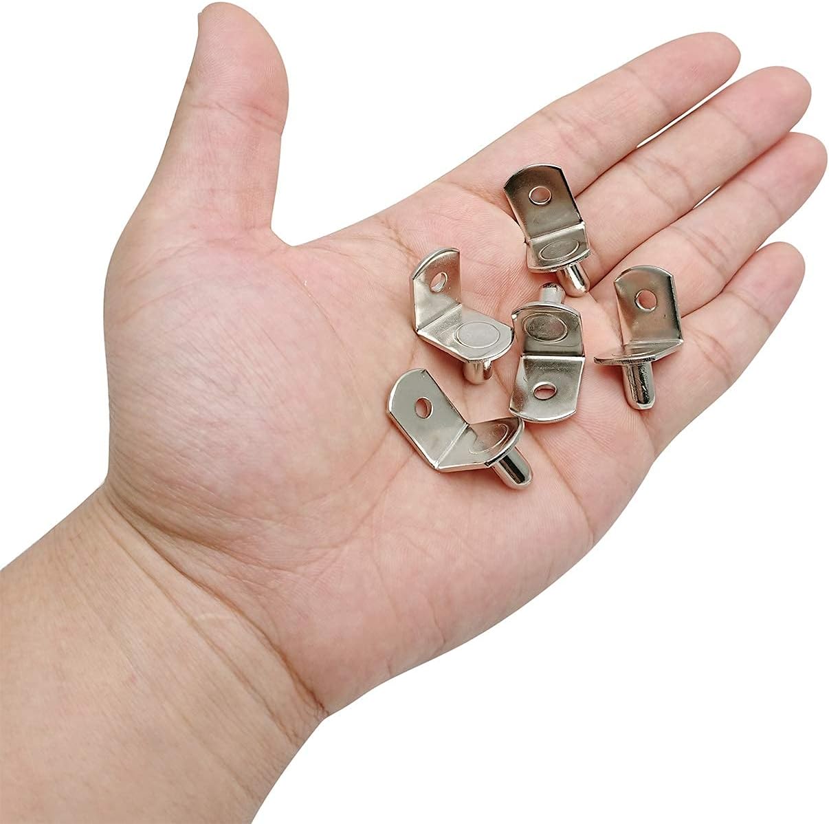 50 Pcs Shelf Support Pegs 6mm L-Shaped Shelf Support Nickel Plated Shelf Bracket Pegs for Furniture & Bookcase Shelf Cabinet Closet Shelf Support with Hole, Nickel : Tools & Home Improvement
