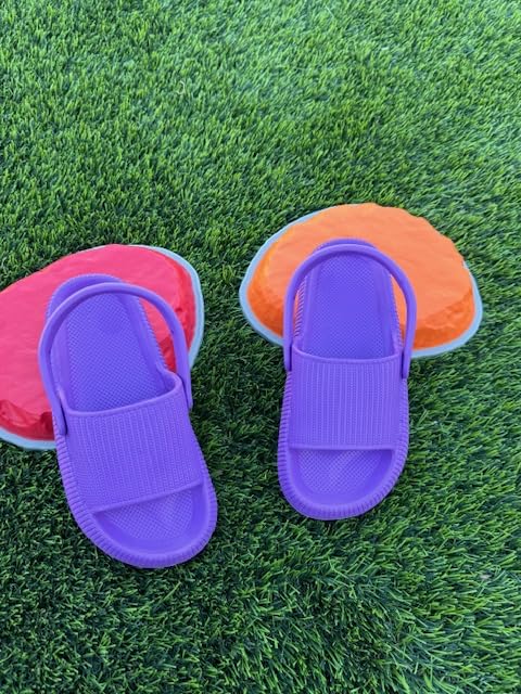 Farz Kids and Adolescents Slides with Heel Strap (Purple, US Footwear Size System, Toddler, Numeric Range, Medium, 4.5, 5)3