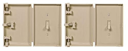 Protector de seguridad eléctrico para niños pequeños y pequeños fabricado en EE UU Interruptor de luz estándar tradicional Marfil 2