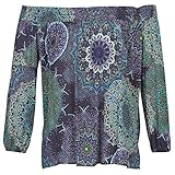 Desigual Blouse Amandine Camicia, Blu (Marino 5001), Large Donna