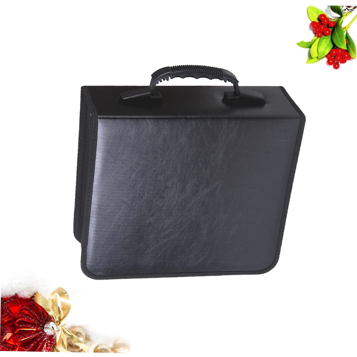 SOLUSTRE Borsa per CD e Dvd Auto Organizzatore Slot Custodia in Pelle Pu Scatola Porta CD e Dvd Resistente e Pratica per Casa e Auto