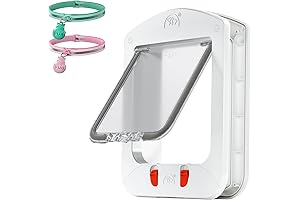 HIDROSIL Cat Door with Magnetic Keys, Suitable Interior/Exterior Door with 2 Sensor...