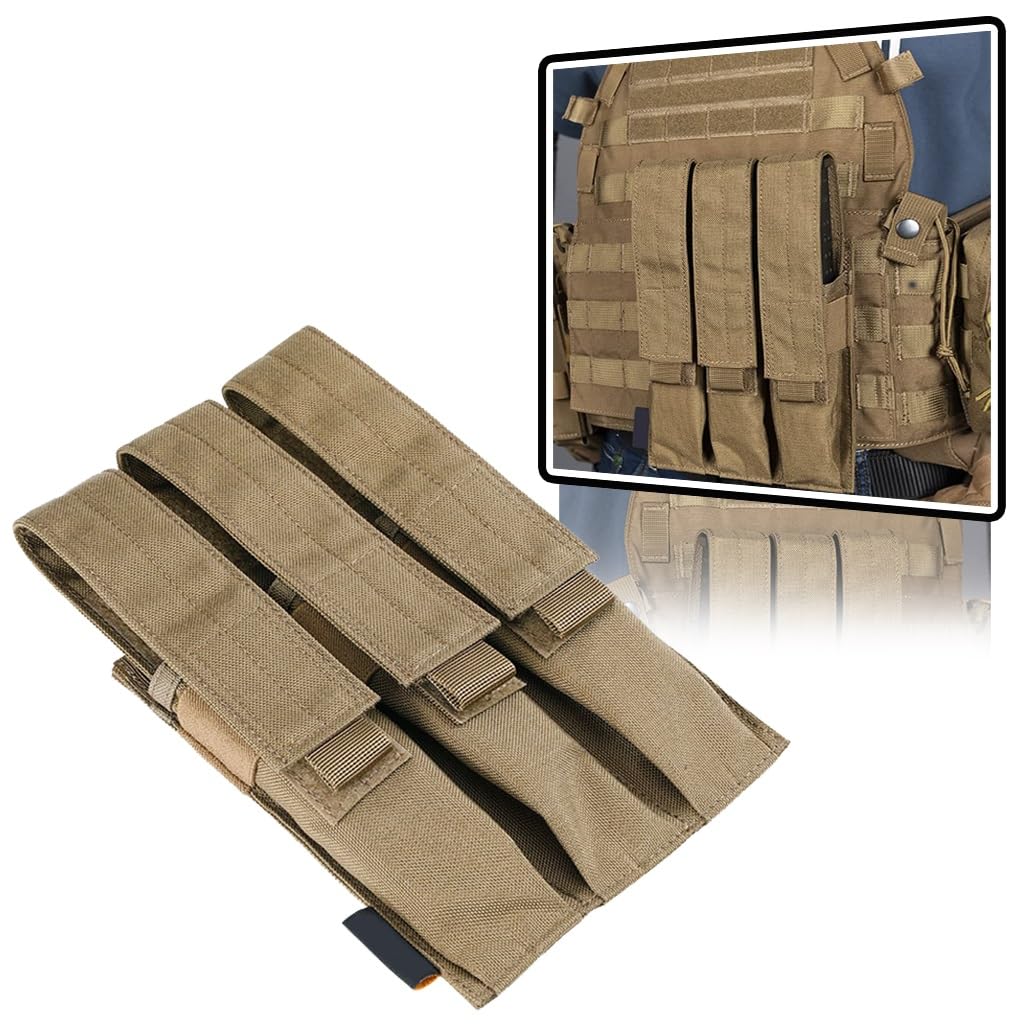 Pochette triple chargeur ouverte MP5 MP7 Molle WLXW en nylon 1000D CP