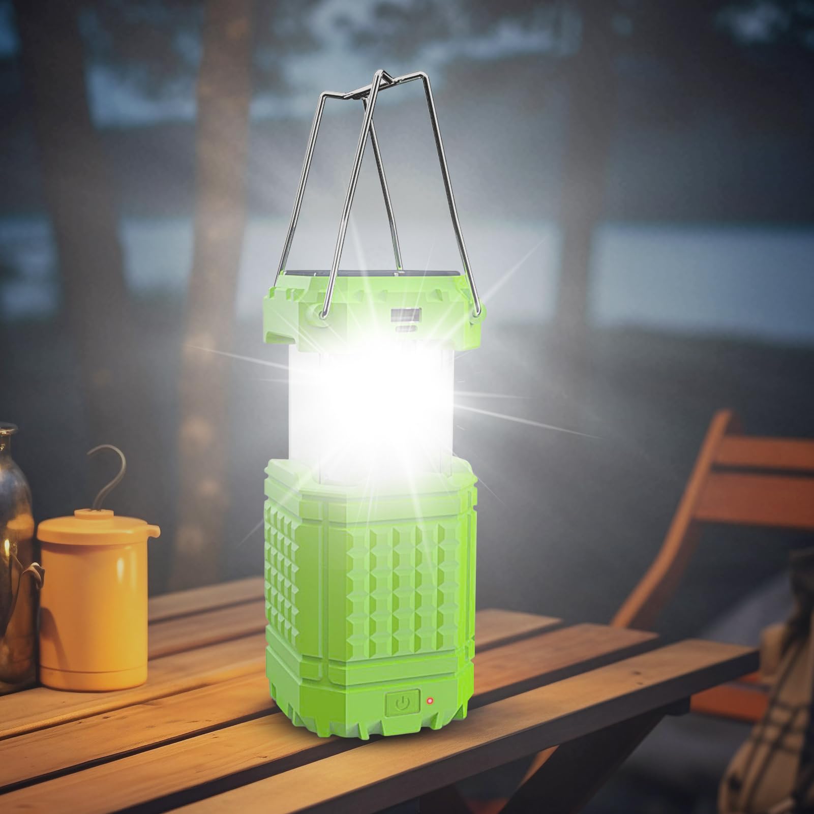 Luci da campeggio | Luce solare esterna resistente alle intemperie | Ricaricabile 3000 mAh impermeabile portatile per viaggi, escursionismo, auto, , , viaggi di sopravvivenza | Lampada LED USB Solare da Tenda per cortile, giardino, cortile, giardino poste