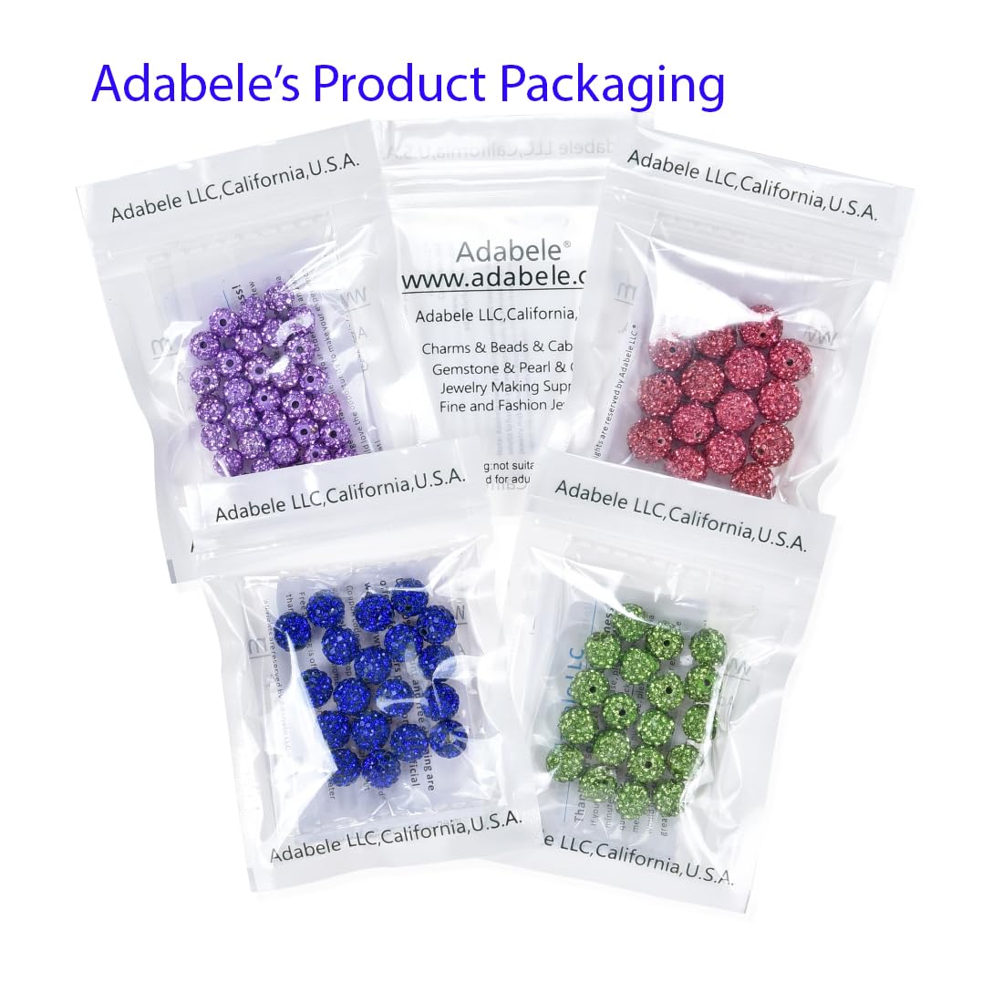 25 perline sfuse Adabele AA+, perline sfuse da 8 mm, colore rosso siam chiaro, in argilla polimerica, da discoteca, compatibile con Shamballa e tutti gli altri gioielli DB8-W6