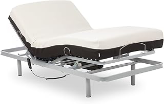 Geriafy - Lattenrost elektrisch verstellbar | Orthopädische Matratze 20 cm. Visco Plus (90x190, Kabelsteuerung)