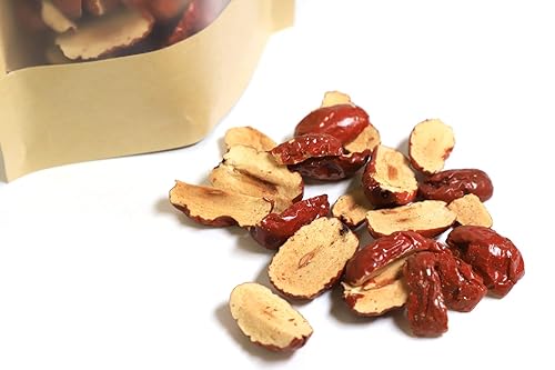 Miniatura 2 de NUEVO EMBALAJE Rebanada de azufaifo de fecha roja Hongzao - Frutos secos 4 Oz