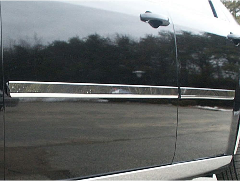 QAA is Compatible with 2005-2010 Chrysler 300 4 Piece Stainless Rocker Panel Trim, Insert Kit, 1.438" Width TH45762