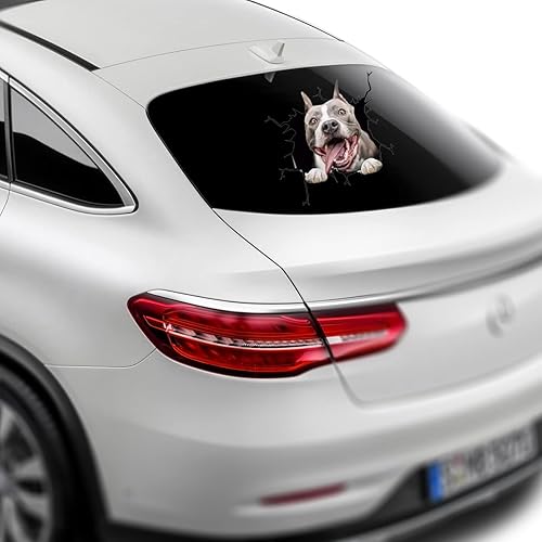 Miniatura 4 de CUSHYSTORE Staffordshire Bull Terrier - Calcomanías para automóvil, calcomanía para ventana de perro, calcomanía divertida para amantes de los