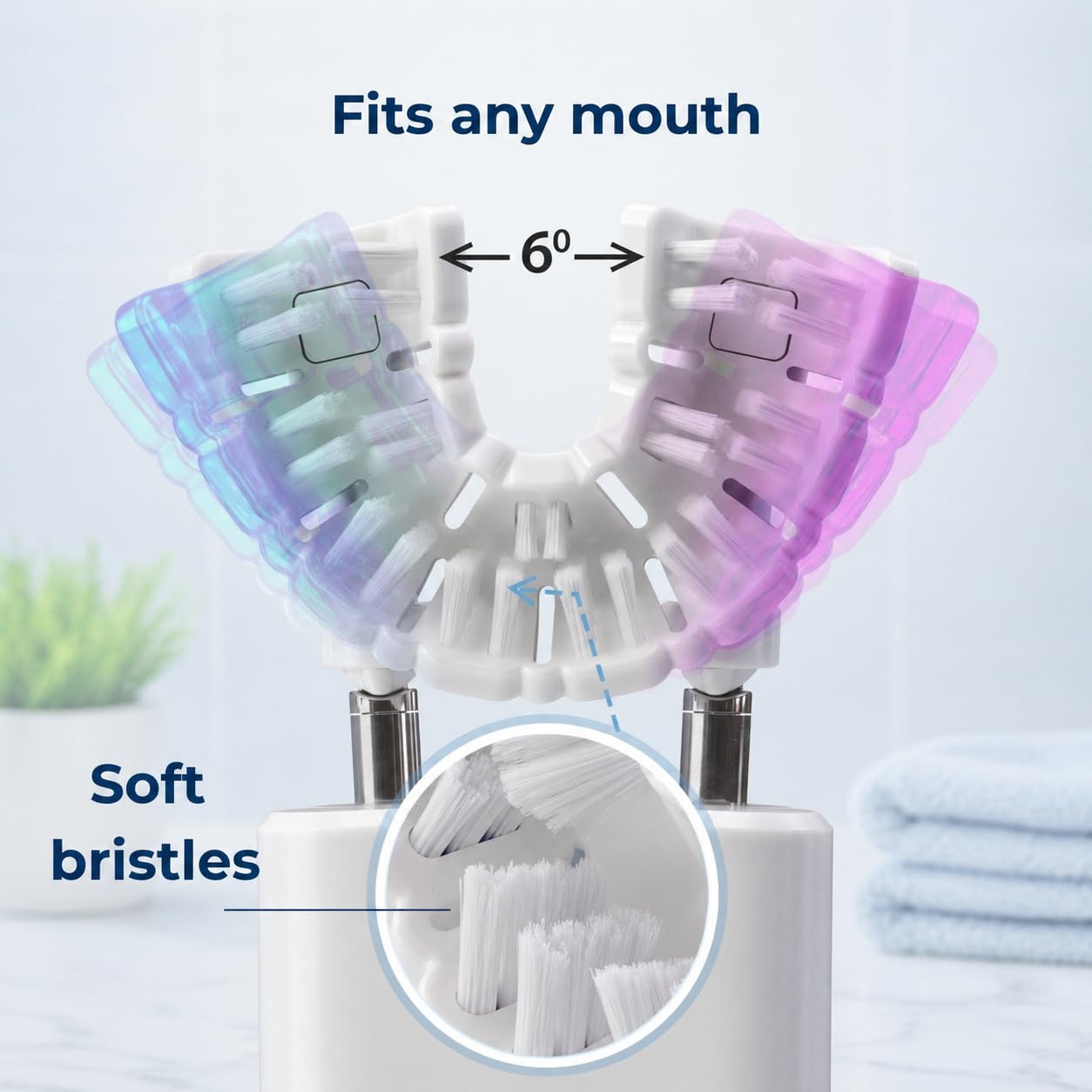 Cepillo de dientes eléctrico para niños de 6 a 12 años, cepillado automático con movimiento mecánico, cerdas suaves, recargable