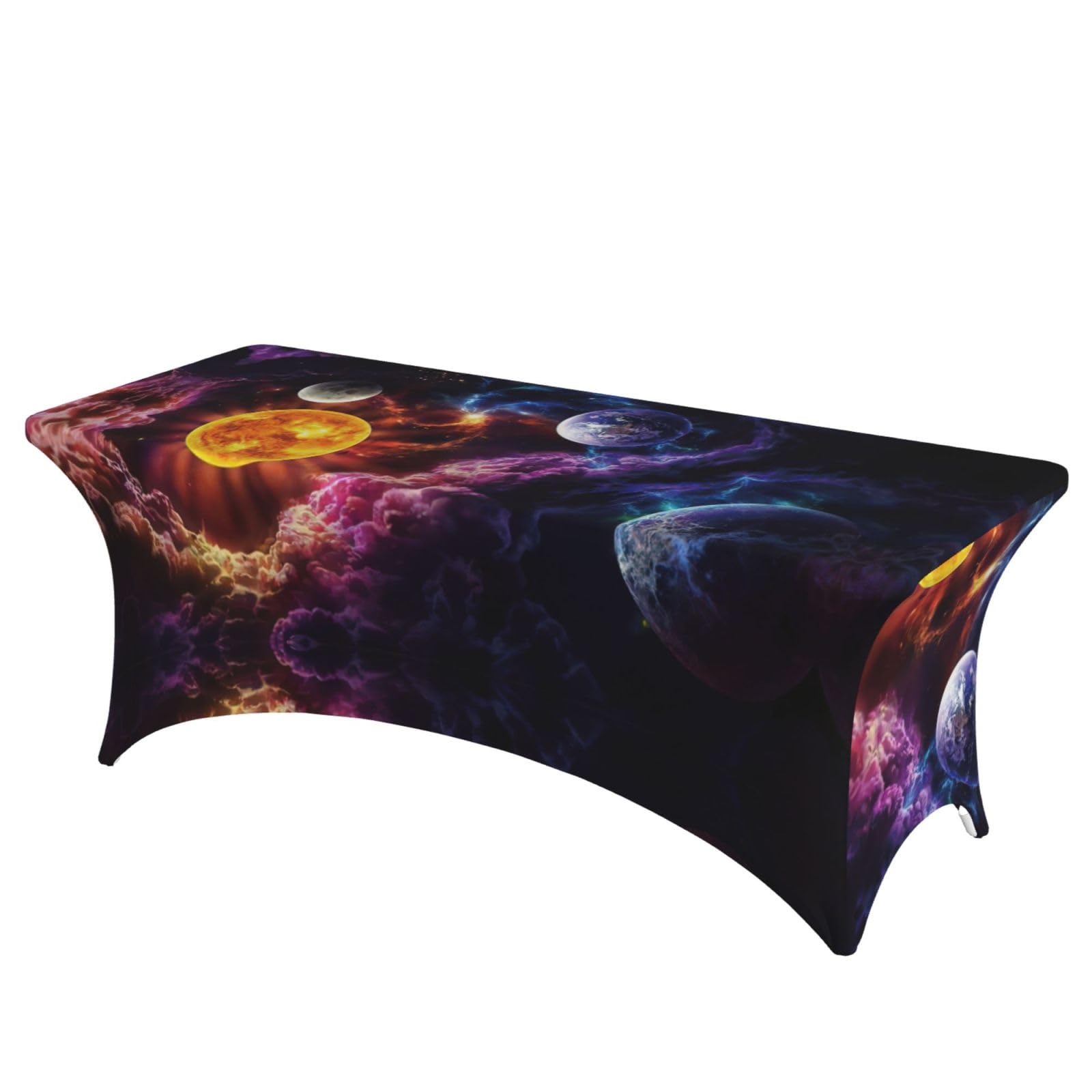 Housse de table de patio imprimé galaxie pour mariages et fêtes EdWal 1,8m