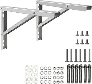 popmoon Wall Mounting AC Brackets up to 440lb/200kg Split Air Conditioner Bracket 21 5/8" Lx16 H Bracket Air Conditioner Bracket Set Adjustble 9000 Btu to 36000 Btu