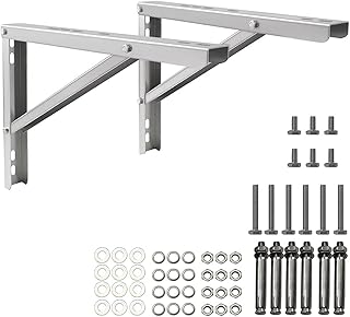 Wall Mounting AC Brackets up to 440lb/200kg Split Air Conditioner Bracket 21 5/8" Lx16 H Bracket Air Conditioner Bracket Set Adjustble 9000 Btu to 36000 Btu