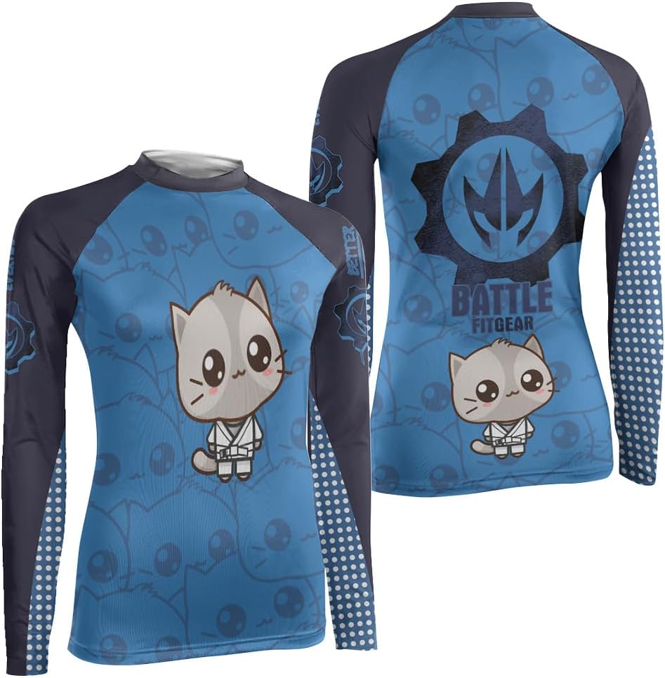 Kimeora Women's Long Sleeve Rash Guard – Compression Training Shirt for MMA, BJJ, Grappling & Fitness