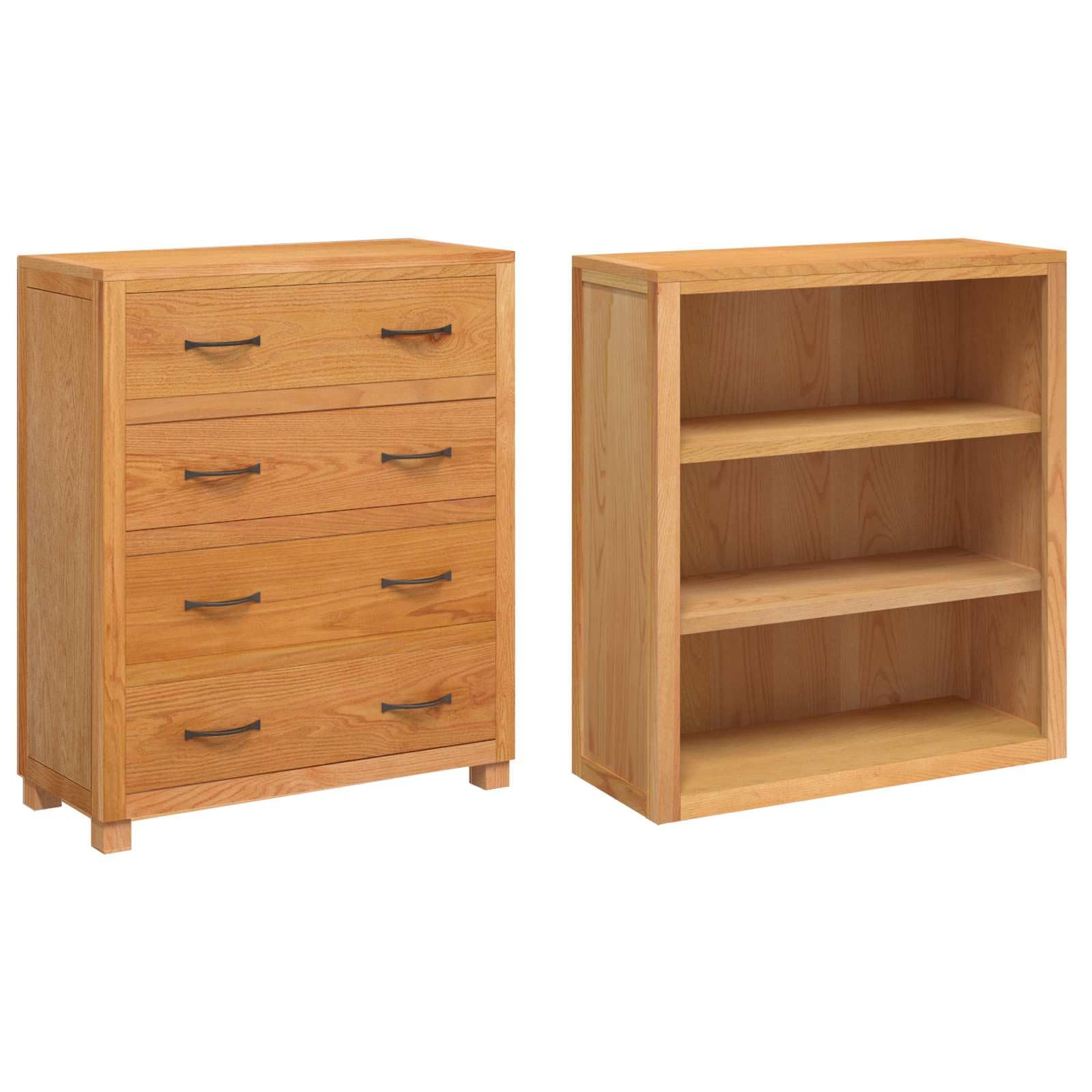 Aufbewahrungsmöbel mit 3 Schubladen Holzwerkstoff - Modernes Stauraum-Möbelset in Braun für Wohnzimmer und Schlafzimmer, Robuster Schrank mit Massivholz-Beinen, 80 x 35 x 185 cm