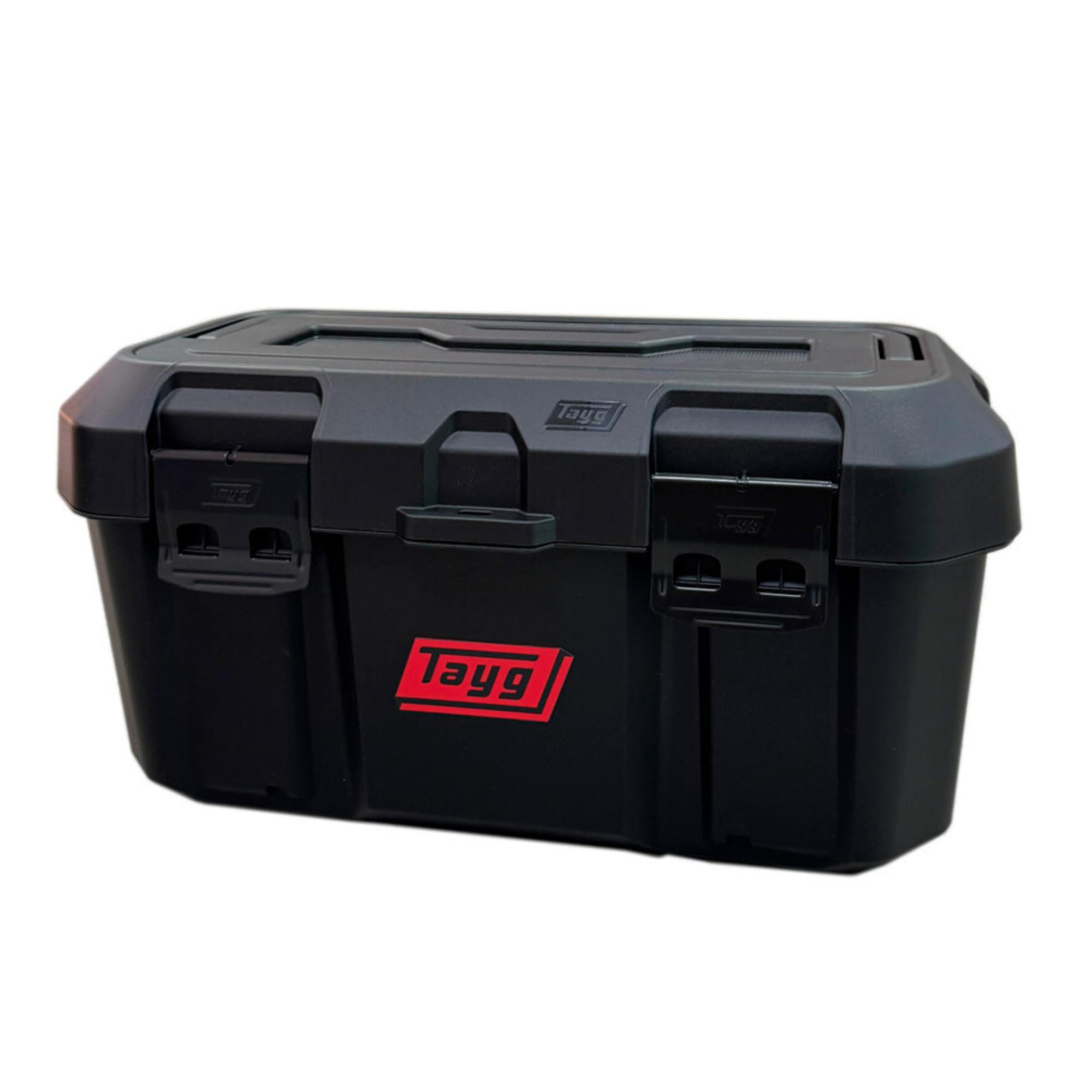 Tayg Caja Herramientas 46 Negra - Estuche y Bandeja Interior Extraíbles, Cierres Metálicos en Acero, Asa Grande, Soporta hasta 120 kg, Caja Herramientas Vacia Polipropileno, 500 x 279 x 254 mm