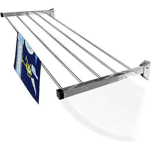 homWell Heavy Duty Wall Mounted Cloth Drying Stand
