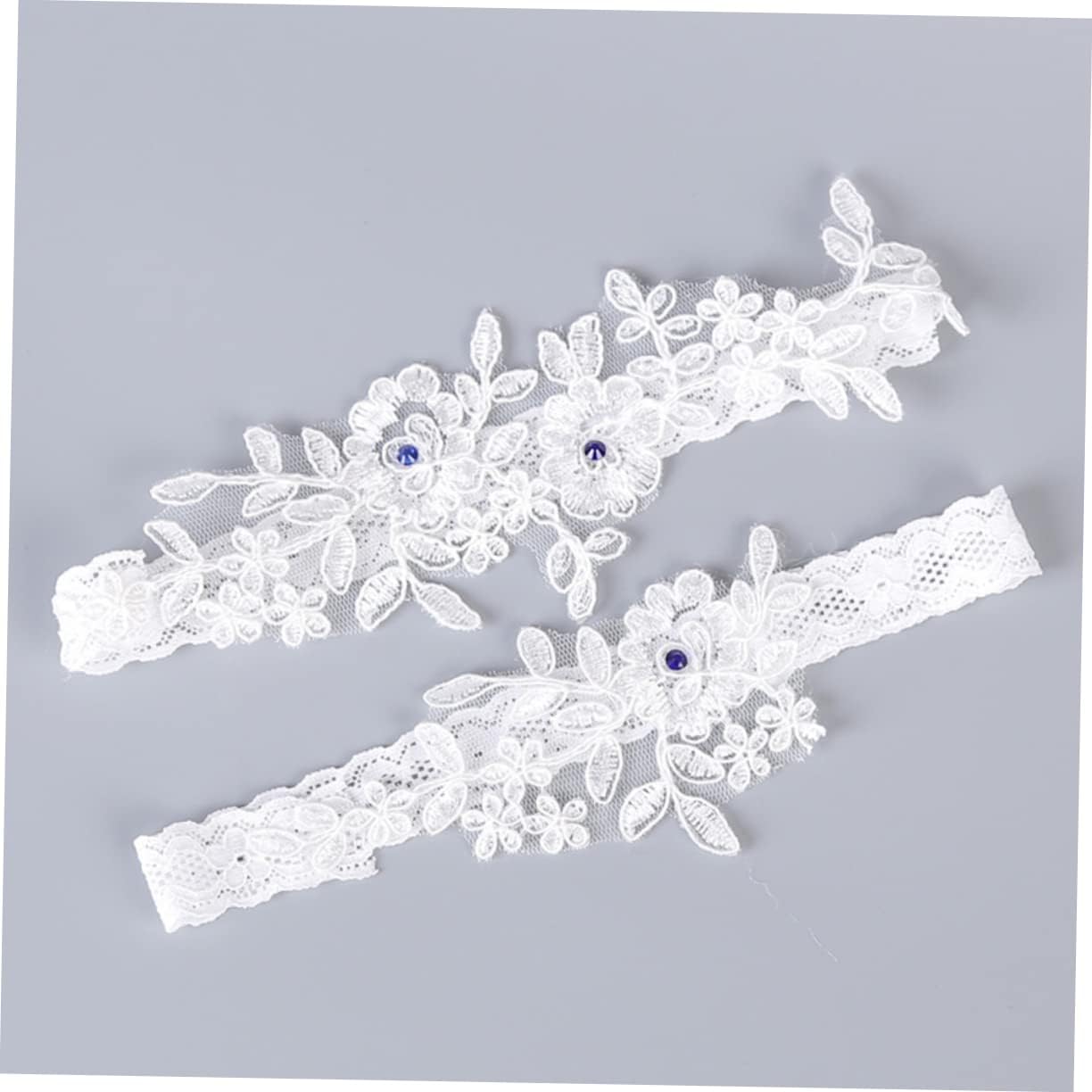 Amosfun 3pairs Bridal Wedding Garter Lace Leg for Bride Bridesmaid Comfortable Elastic Design for Weddings and Parties Elegant Decoration