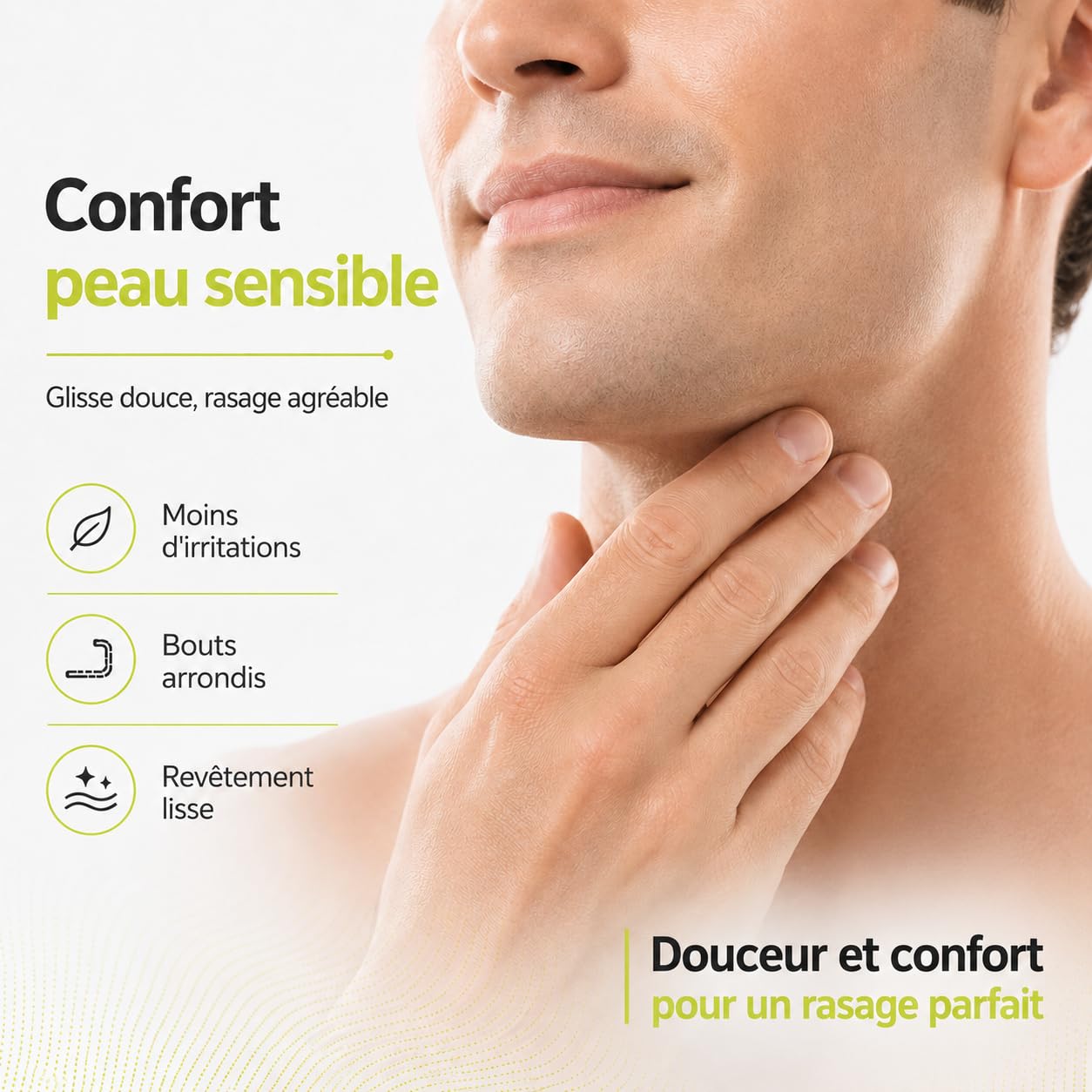 Lame de rasoir électrique - Lot de 3 lames - Compatible avec tous les modèles O Blade- Rasage et entretien de la barbe - 4 mois d'utilisation