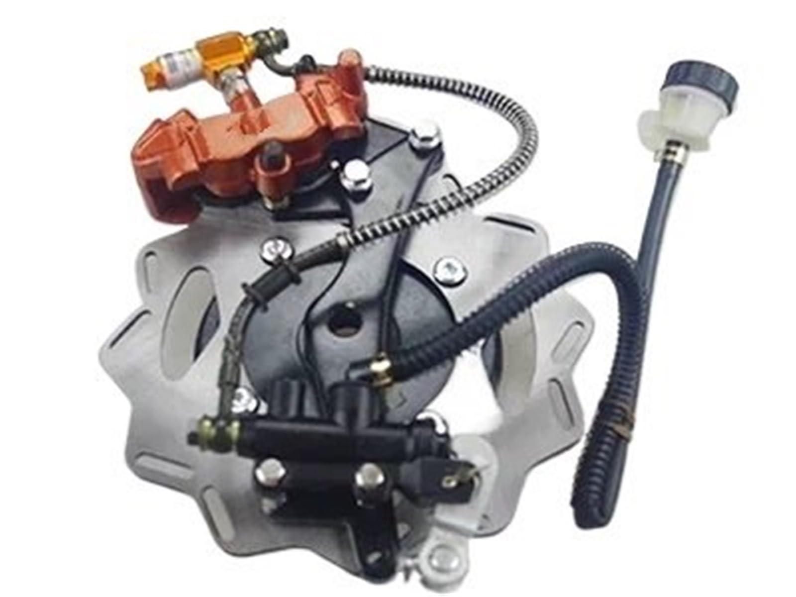 Haysxvr 11Cm H Kit Hub Brake Pump Modified Hydraulic Rear Disc Motorcycle Fit For Upper Lower Calipers Overall Installation Forward Brake Pump(11Cm H)