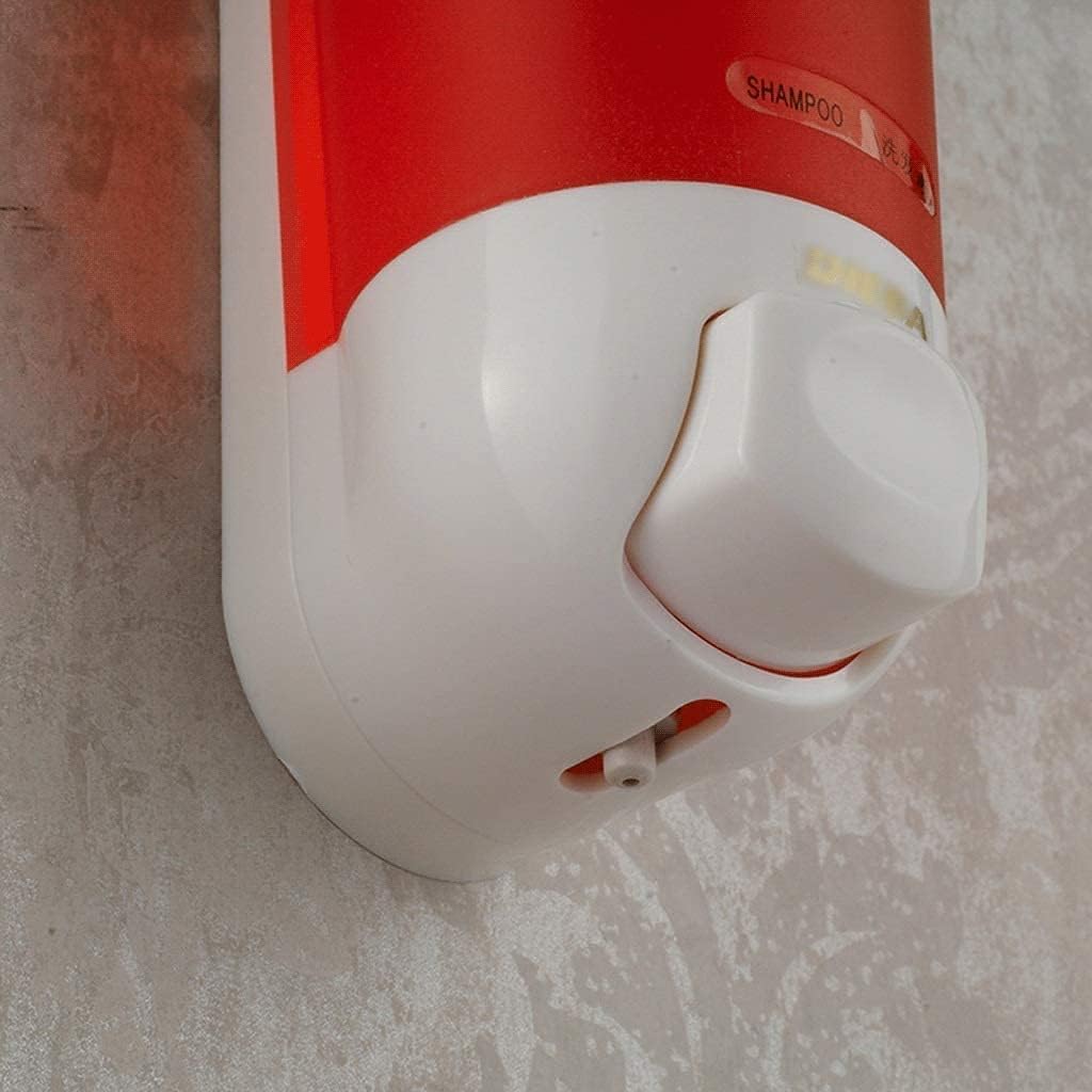 Wall Mounted,Soap Dispenser Bottle Bathroom Soap Dispenser Clear 1/2/3-Chamber Shower Dispenser Manual Hand Shampoo Shower Gel Lotion Dispenser 400ml （White Blue） Lotion Pump Bottle (Color : Clear bl