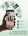 Wireless Lavalier Microphone for iPhone, iPad, Android Phone，2 Pack Mini Microphone with Noise Reduction USB Bluetooth Mic for Vlogging, Video Recording, TikTok, YouTube and Content Creator