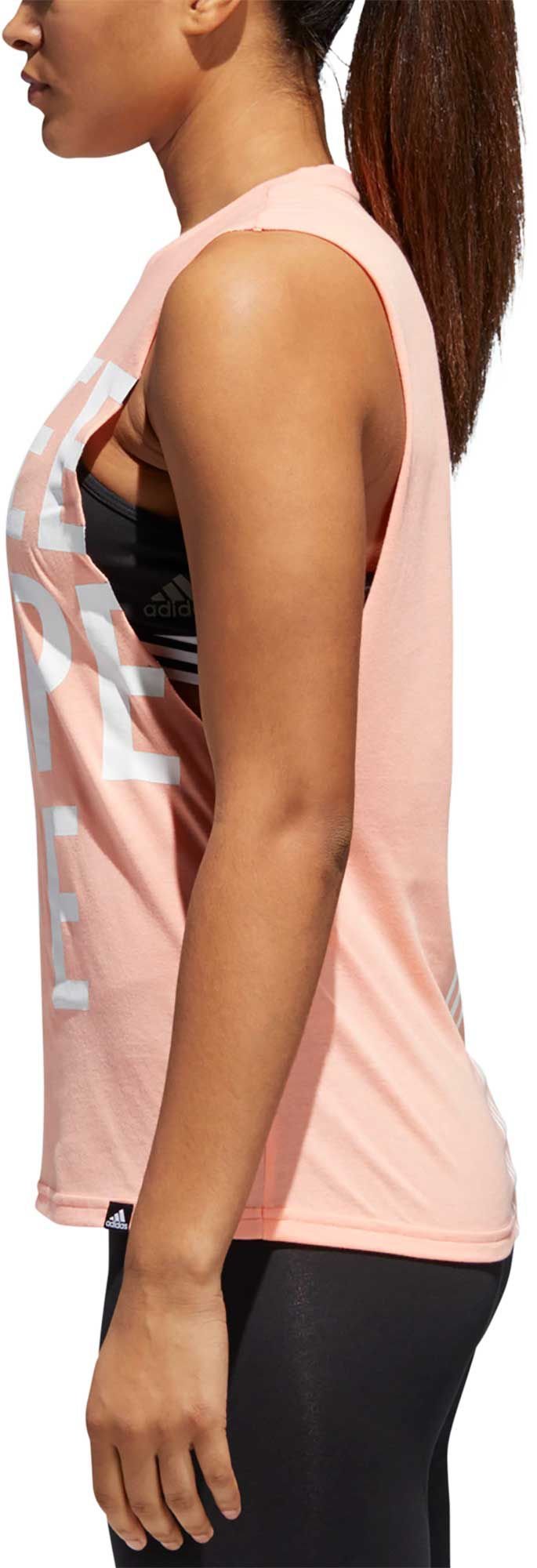 adidas Women's '3 Stripe Life' Muscle Tank Top
