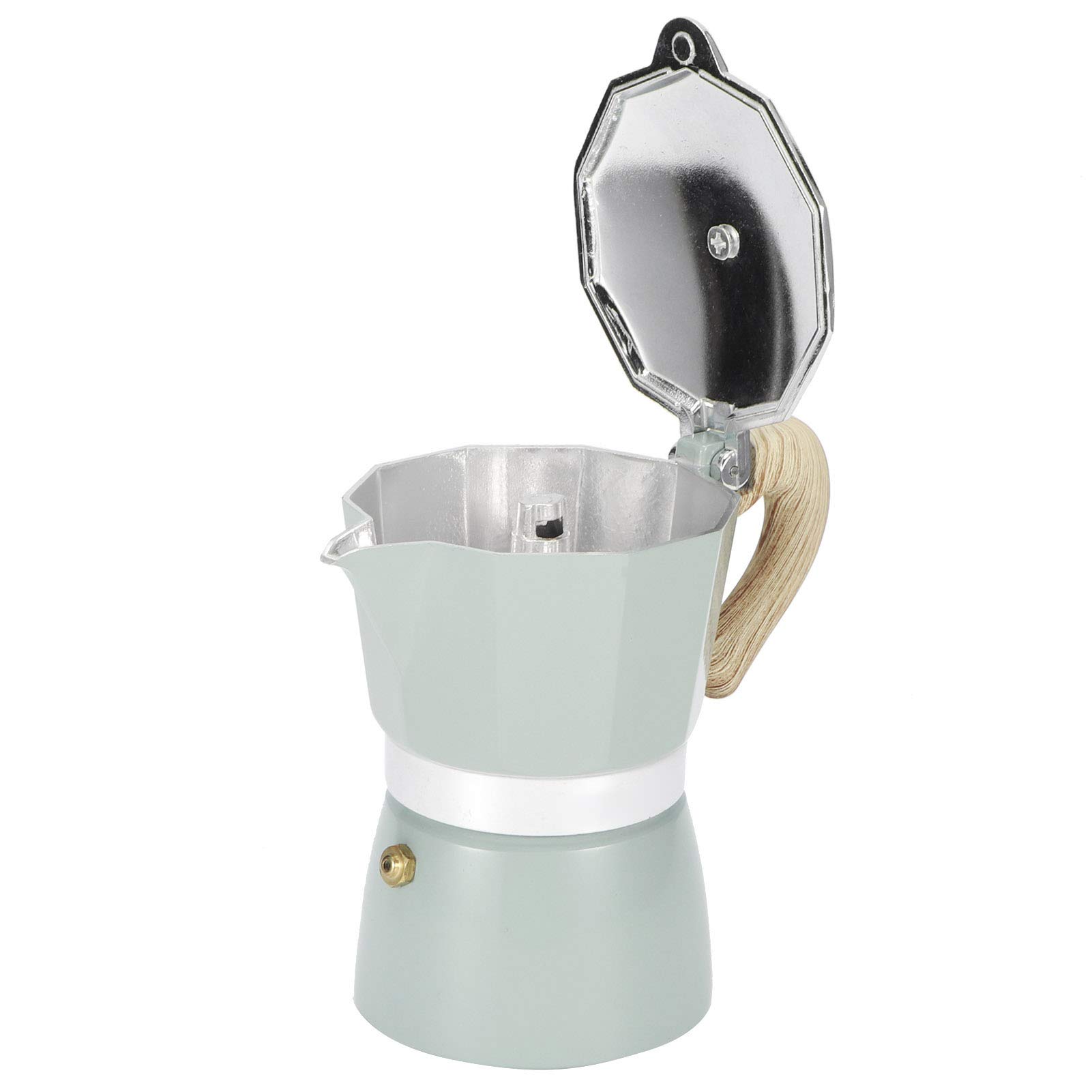 Bollitore antiscivolo elegante caffettiera multifunzione in alluminio per ufficio per stufa a gas per caffè (n. 3 pentole 150 ml blu lago)