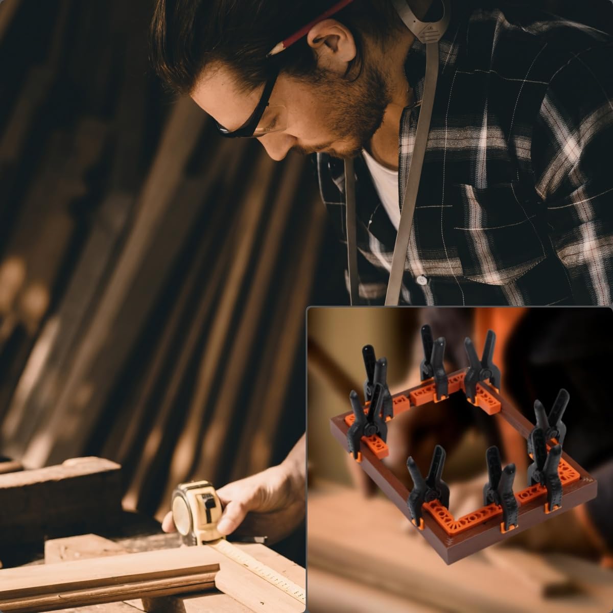 12 Stück Kunststoff-Federklemmen, robuste 11,4 cm Klammern Klemmen für Holzbearbeitung, Hintergrund-Clips für Hintergrundständer, Fotografie, Heimwerker und mehr