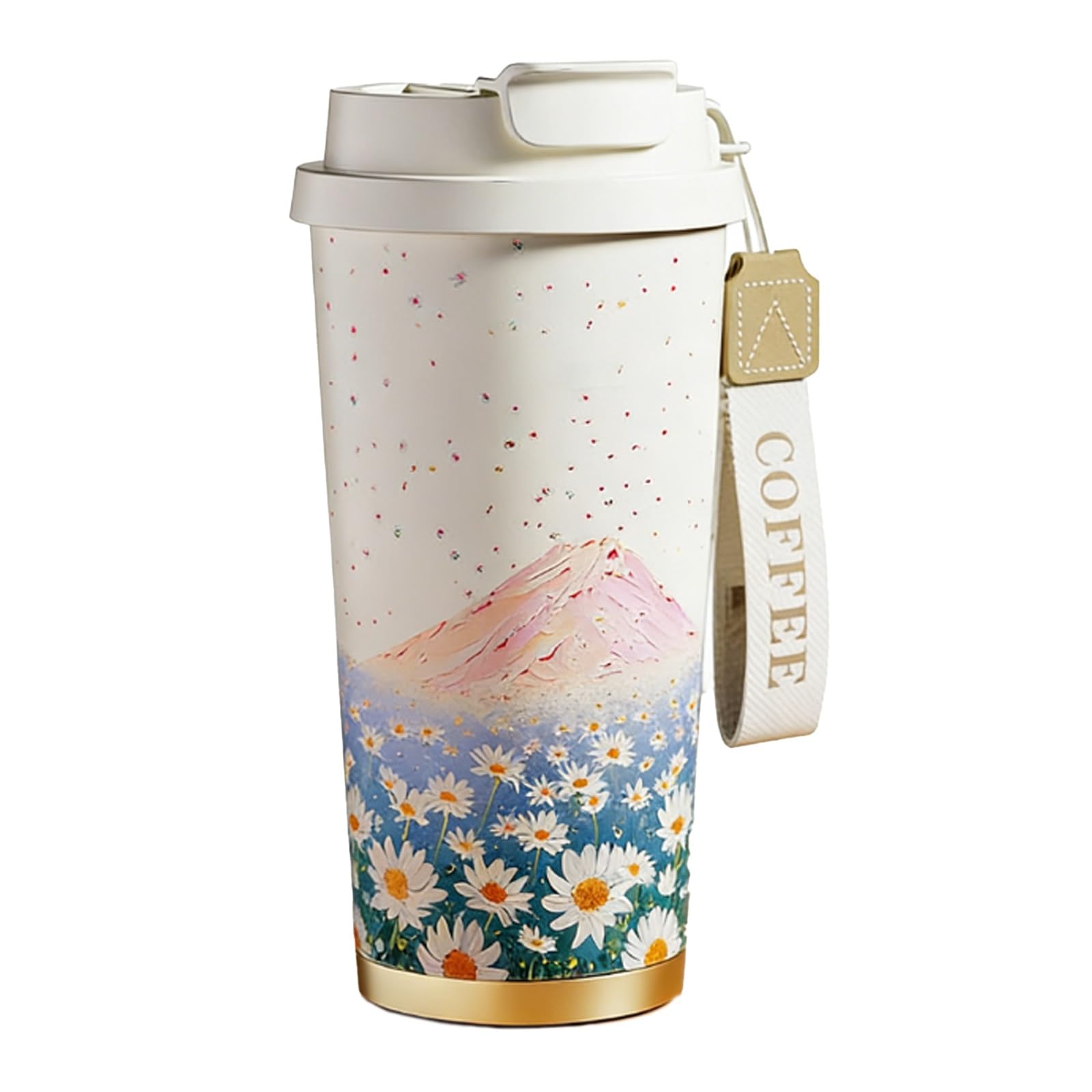 520ml / 17oz, Kaffee Thermobecher, Thermo Trinkbecher, Auslaufsicheres Design, Leicht zu Transportieren, Geeignet für Büros, Campus, Treffen und Camping(Blue)
