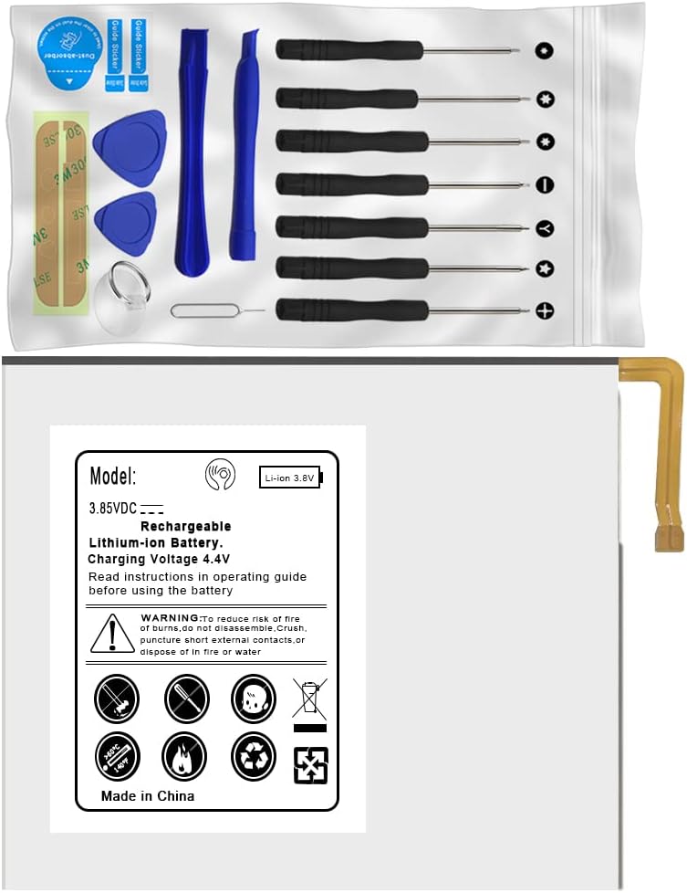 Long Lifespan Rechargeable Li_ion Boosting 8100mAh Battery Repair Tool Kit Compatible with Samsung Galaxy Tab S8 11" SM-X700