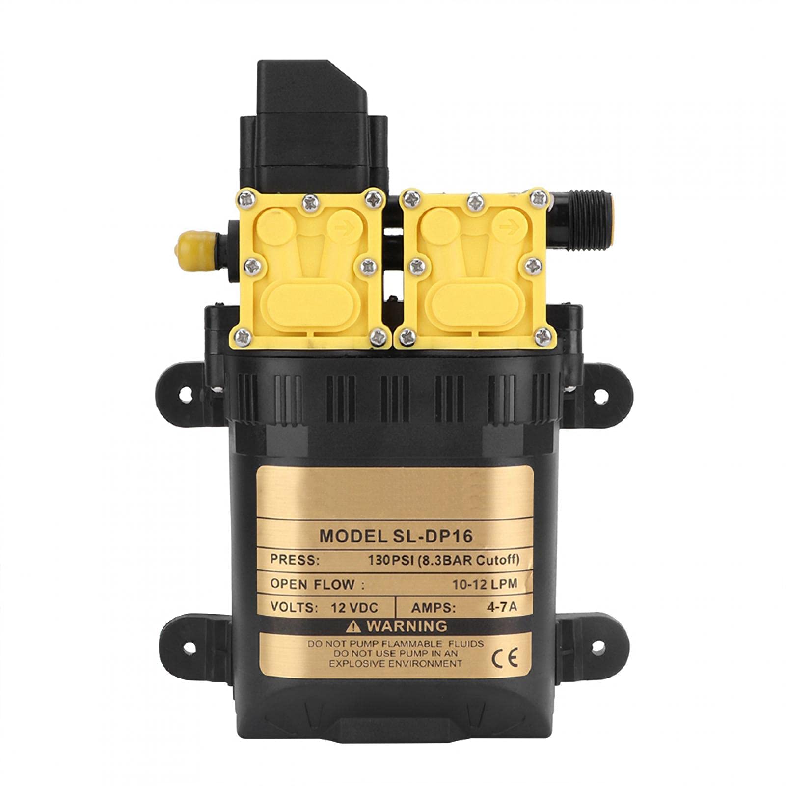 Bomba de aspersión eléctrica de alta potencia y doble succión de 12 V Bomba de diafragma autocebante de potencia de doble núcleo agrícola de alta presión para riego agrícola y rociador de lavado de au