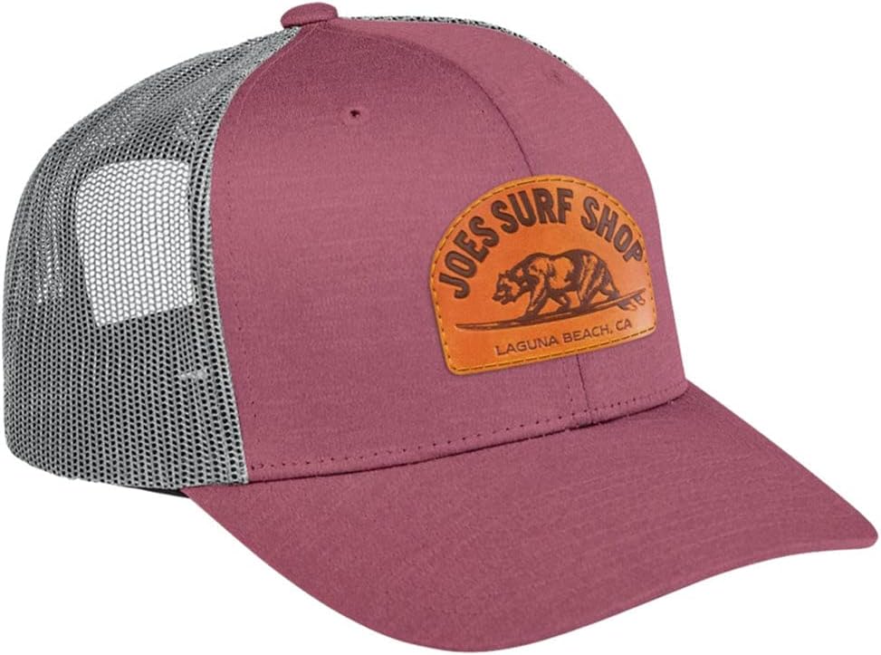 JOES SURF SHOP Surfing Bear Mesh Back Trucker Hat, Moisture-Wicking 100% Polyester Surf Hat, Ideal Surf Hats for Men