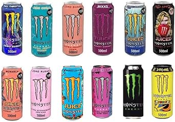 Energy Drink Flavours | Juiced, Zero Sugar, Ultra, Monarch, Fiesta Mango, Strawberry Dreams, VR46, Punch | High Caffeine Sports Energy Drink (Mixed Assorted Cans - 500ml x 12Pack)