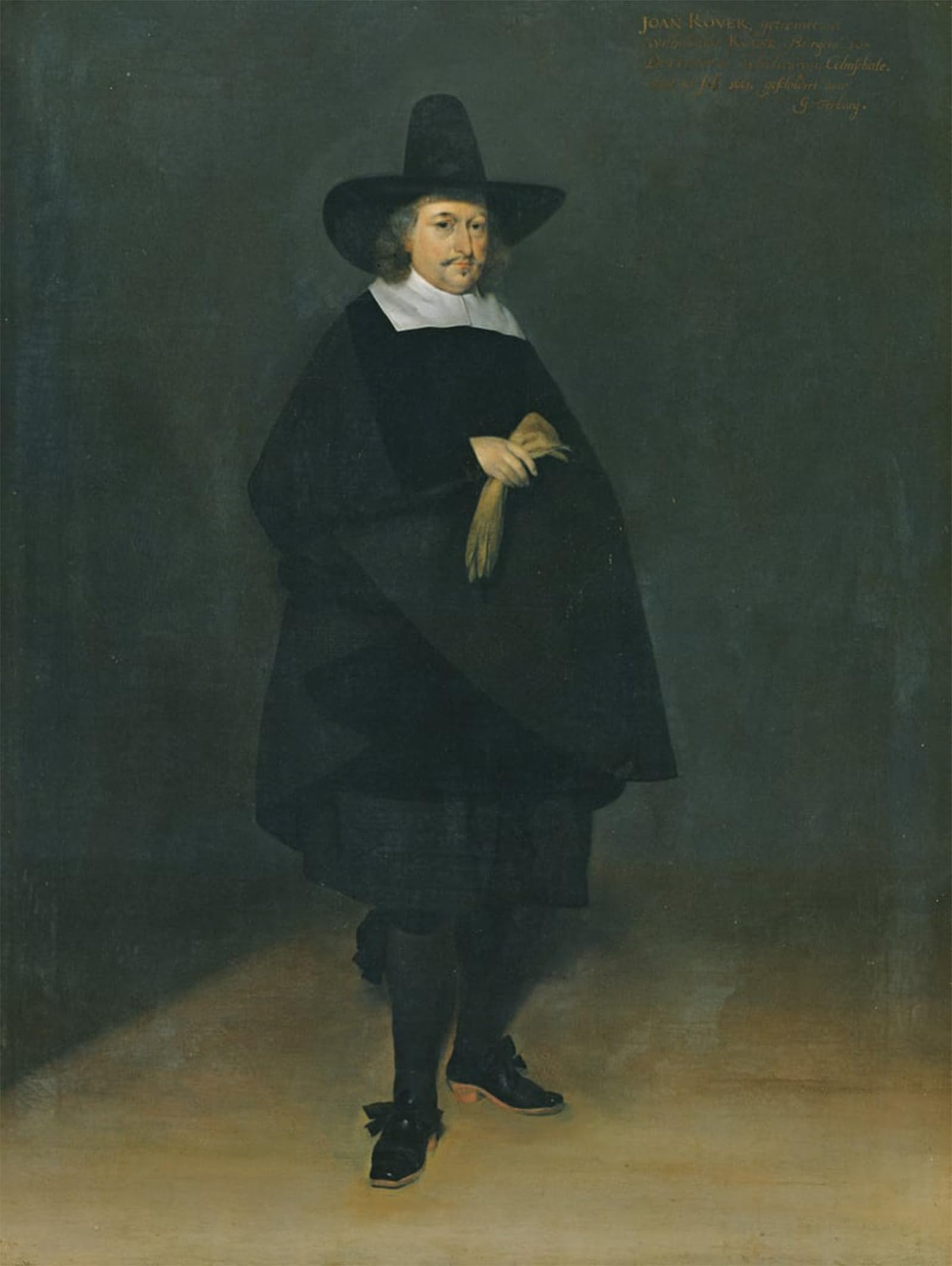SERENDIPITP Vintage Wall Art Canvas Nordic Poster Canvas Print Picture Portrait of Burgermeister Jan Roever by Gerard Ter Borch Wall Art Poster for Home Decor 60x90cm