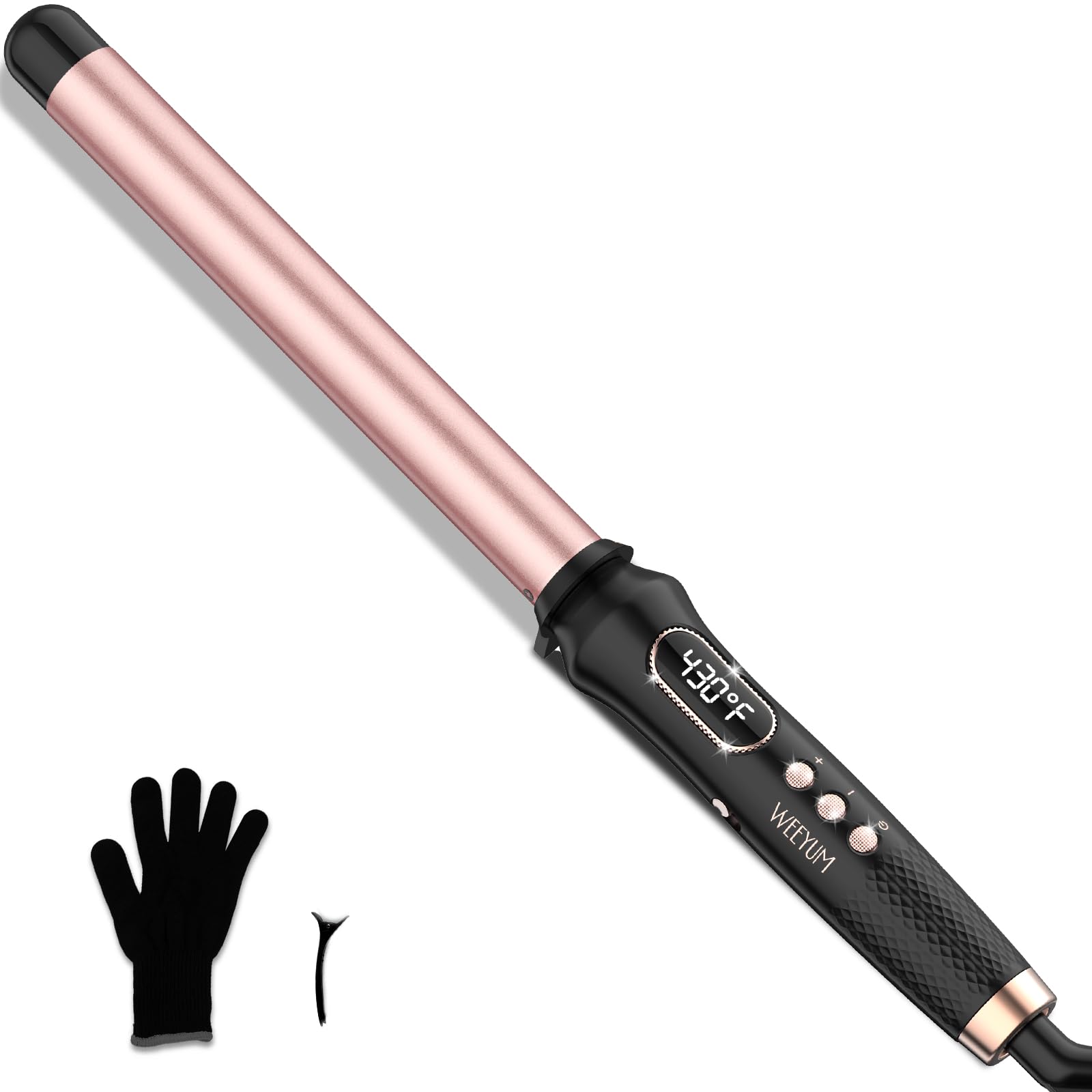 Curling Wand 1 Inch,Curling Iron Professional for Long Hair,Clamp Free Curling Wand for Quick Styling.