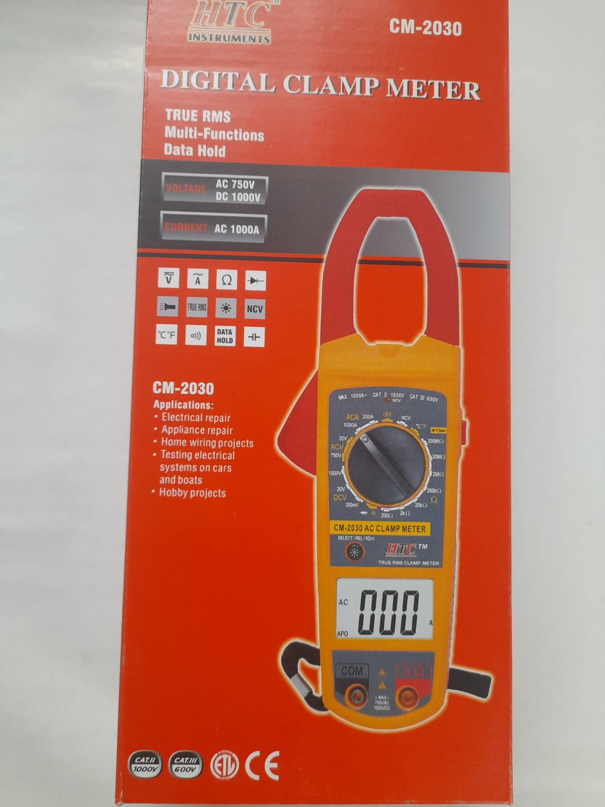 Rytee Sales HTC Digital AC Clamp Clip-on Meter 1000A Tester , Multicolour - Image 4 thumbnail