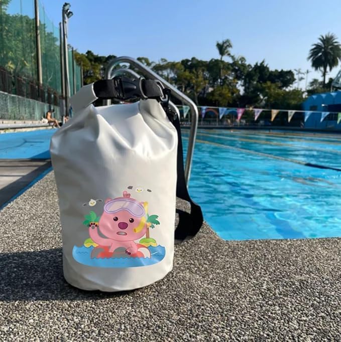 Image of 5L Waterproof Dry Bag - Portable Roll-Top Storage Sack - Essential Gear for Beach, Rafting, Swimming, Paddleboarding - Durable Material (1Pcs)