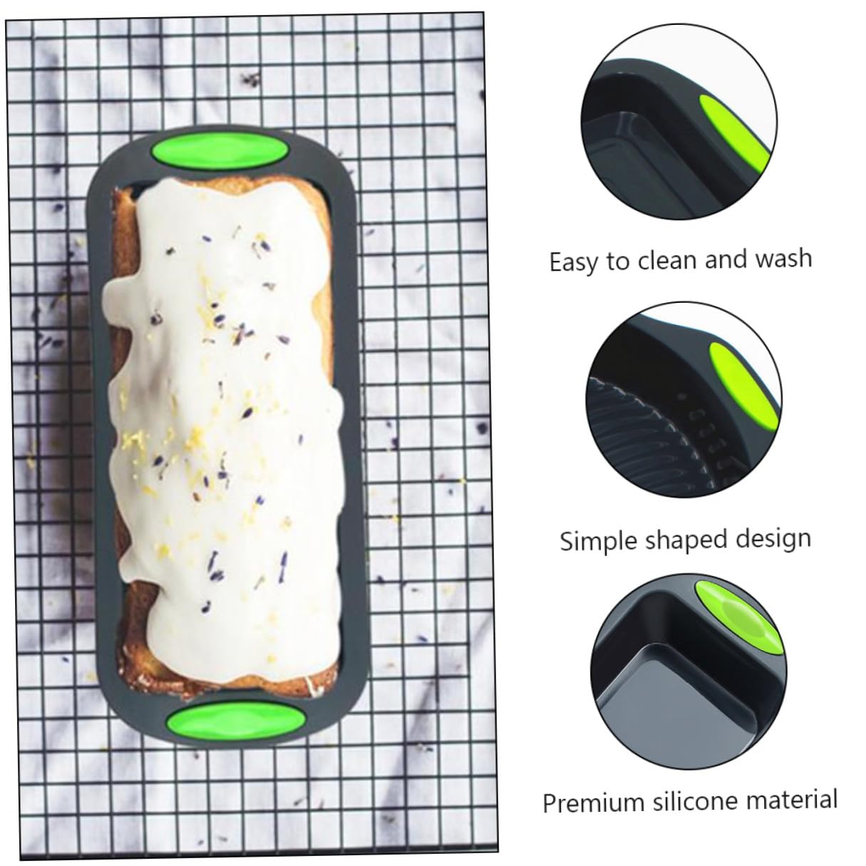 Amosfun Moldes de Silicona Kit de 5 Reutilizables y Fáciles de Limpiar para Hornear Pasteles Ideales para Cocina y Repostería Casera