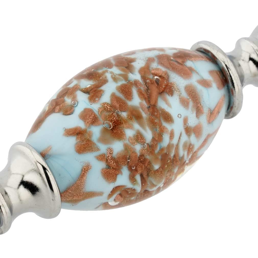 Brieföffner aus Muranoglas - Aqua Blue Sparkles