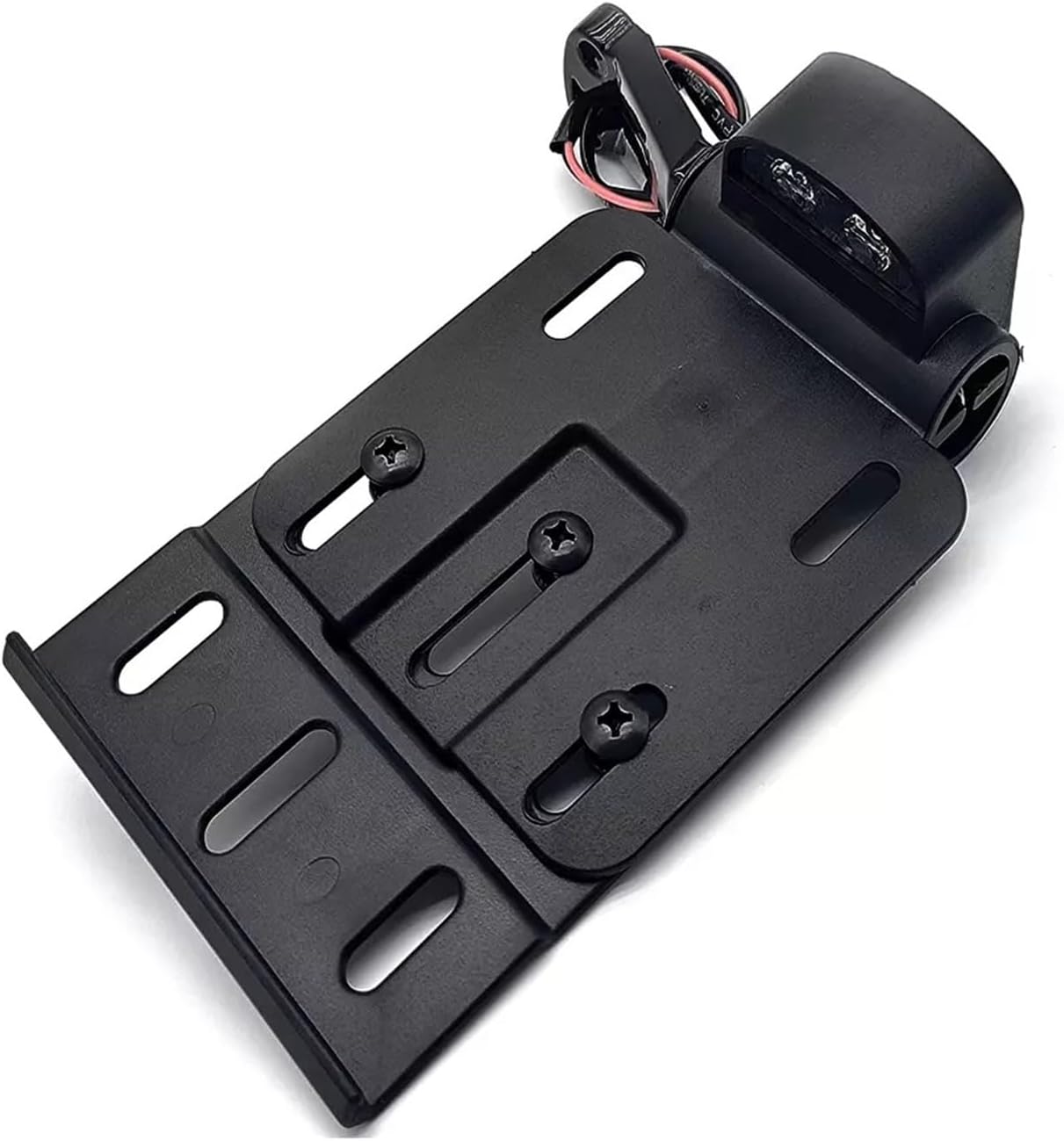 Motorcycle Side License Plate Holder LED Display Bracket Compatible For Harley Sportster XL883 XL 1200 Dyna Low Rider FXDLS Street Bob FXDB(Type B Chrome)